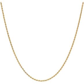 Real 14k Yellow Gold Rope Chain 1.6-3.1mm Solid Gold Necklace with Lobster Clasp for Women Men, Jewelry Gift for Her Him