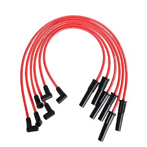 RLP Silicone Spark Plug Wires Set 8.0mm Red Replacement for Buick 225 231 Dauntless V6 Odd HEI Distributor Valve Cover Wires