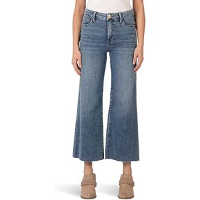 KUT from the Kloth Women's Petite Meg High Rise Fab Ab Wide Leg Raw Hem