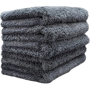 Freebird 500 Edgeless Microfiber Towels, for Quick Detailers, Waterless Wash, Spray Waxes for Touch Ups, 70/30 Premium Korean Microfiber,16x16 inches, 500 GSM, Gray, (5 Pack)