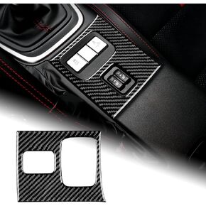 AIRSPEED for Subaru BRZ Toyota GR86 2021 2022 Center Console Panel Cover Air Condition Button Frame Carbon Fiber Sticker Interior Accessories, Black
