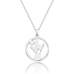 ASL Necklace I Love You Hand Sign Language Charm Pendant Necklace Hand Gestures Jewelry Gift for Deaf