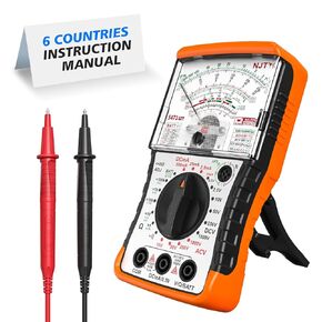 S471 Analog Multimeter – Needle Meter for DC/AC Voltage, DC Current, Resistance, Continuity, hFE, Battery/Load Test, dB Level, with Built-in Backup Fuses