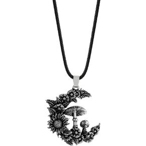 Haquil Mushroom Crescent Moon Netclace Simulation Moon Moon Mushroom Hoker for Vegetables Jewelry