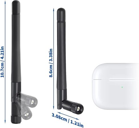 Bingfu Dual Band WiFi 2.4GHz 5GHz 5.8GHz 3dBi MIMO RP-SMA Male Antenna (10-Pack) for WiFi Router Wireless Network Card USB Adapter Security IP Camera Video Surveillance in Saudi Arabia
