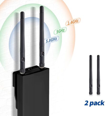 Bingfu Dual Band WiFi 2.4GHz 5GHz 5.8GHz 3dBi MIMO RP-SMA Male Antenna (10-Pack) for WiFi Router Wireless Network Card USB Adapter Security IP Camera Video Surveillance in Saudi Arabia