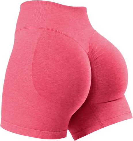 voyjoy نساء تأثير الكاتيون شورتات 4.5 "مخفية scrunch عالية الخصر بسلاسة بعقب رفع اليوغا شورت الصالة الرياضية in Kuwait