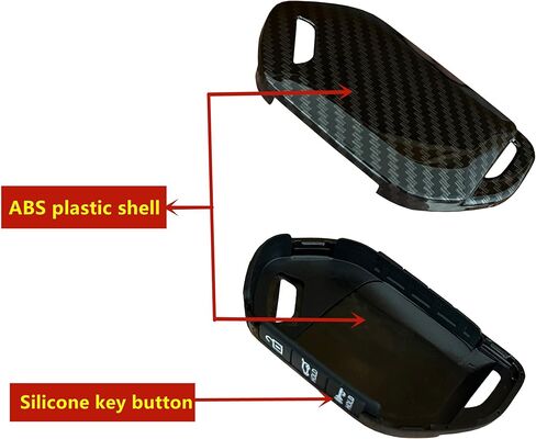 لغطاء KIA Key Fob Cover Shell Shell ABS Blastic Key Shell زر سيليكون مناسب لـ Kia Telluride Sorento 2023 2024 2025 (أسود) in Kuwait