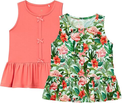 Bamboo Viscose Shirts for Girls Casual Sleeveless 2-Pack Toddler Girls Tops in Saudi Arabia