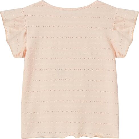 Mud Kingdom Girls T-Shirts Short Sleeve Lace Trim Crewneck T-Shirt Summer in Saudi Arabia