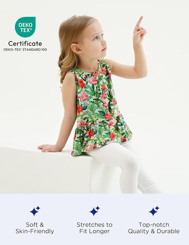 Bamboo Viscose Shirts for Girls Casual Sleeveless 2-Pack Toddler Girls Tops in Saudi Arabia