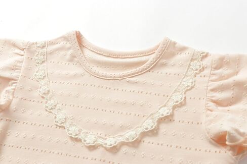 Mud Kingdom Girls T-Shirts Short Sleeve Lace Trim Crewneck T-Shirt Summer in Saudi Arabia