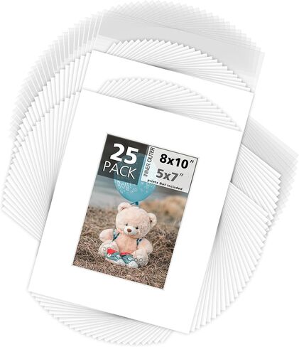 Mat Board Center 10 Pack 11x14 Mat+Backings+Bags for 8x10 Photo Mix Color | Assorted Colors, Acid Free, White Core, Kit Mat,for pictures, Photos,Prints & Art Framing in Saudi Arabia