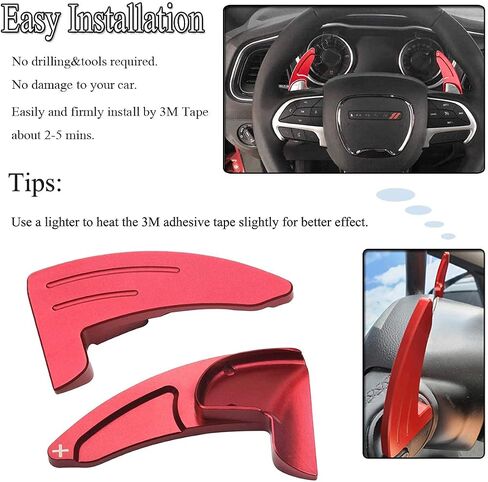 Bentolin Steering Wheel Shift Paddle Extended Shifter Trim Cover for Dodge Challenger Charger Durango RT & Scat Pack 2015-2021, Interior Decoration Accessories for Jeep Grand Cherokee 2014-2021 in Kuwait