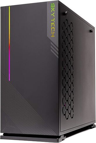 كمبيوتر سطح المكتب Skytech Shadow للألعاب، Ryzen 5 5500 3.6 جيجا هرتز (4.2 جيجا هرتز Turbo Boost)، NVIDIA RTX 3050 8 جيجا GDDR6، 500 جيجا SSD، 16 جيجا DDR4 RAM 3200، 650 وات Gold PSU، Wi-Fi، Win 11 Home in Kuwait