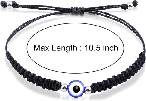 2 Pcs Evil Eye Bracelets for Women, Protection for Men Kids, Negative Energy Evil Eye Jewelry Nazar, Red and Black String Bracelet for Protection in Saudi Arabia