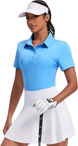 JoyGirl Womens Golf Shirt Polo Shirts Short Sleeve Collared Tops UPF 50+ Button Down Tennis Shirts in Kuwait