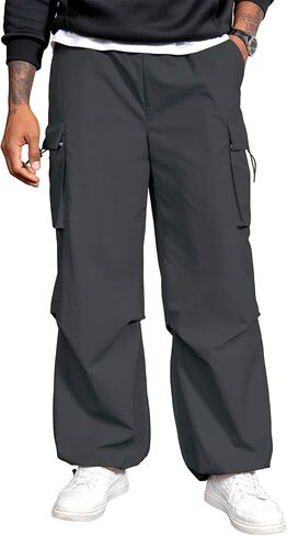 Zando Men's Cargo Pants Baggy Joggers Cargo Pant Oversized Trendy Casual Parachute Pants Mens Waterproof Hiking Pants in Saudi Arabia