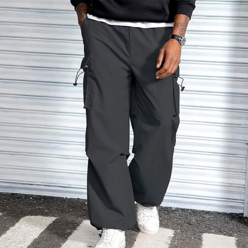 Zando Men's Cargo Pants Baggy Joggers Cargo Pant Oversized Trendy Casual Parachute Pants Mens Waterproof Hiking Pants in Saudi Arabia