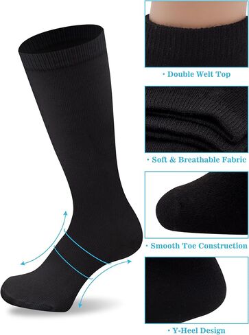 Duufin 8 Pairs Mens Baseball Socks Softball Knee-High Athletic Soccer Socks for Youth Adult in Saudi Arabia