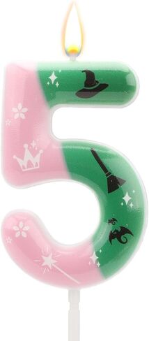 Witch Number Candle, Birthday Candles Number Cake Topper Perfect Cake Decorations for Birthday Halloween and Witch Themed Parties(9) in Kuwait