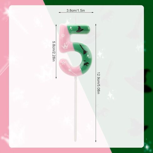 Witch Number Candle, Birthday Candles Number Cake Topper Perfect Cake Decorations for Birthday Halloween and Witch Themed Parties(9) in Kuwait