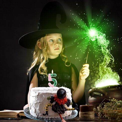 Witch Number Candle, Birthday Candles Number Cake Topper Perfect Cake Decorations for Birthday Halloween and Witch Themed Parties(9) in Kuwait