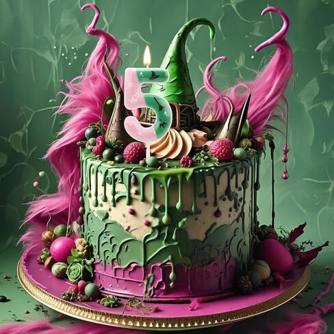 Witch Number Candle, Birthday Candles Number Cake Topper Perfect Cake Decorations for Birthday Halloween and Witch Themed Parties(9) in Kuwait