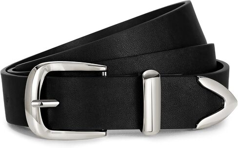 WERFORU Women Belt Fashion Leather Waist Belt for Pants Jean Women Leather Belts with Gold Buckle in Saudi Arabia