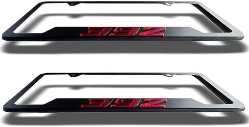 2PCS License Plate for Dodge Challenger Durango SRT 392 Premium Car License Plate Bracket Holder, Premium Aluminum Alloy Weather Proof License Plate Covers with Screw Caps Cover Set Car Accessories in Saudi Arabia
