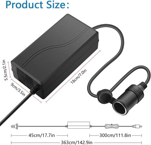 SHNITPWR AC إلى DC Converter 12V 20A 250W إمدادات الطاقة 110V إلى 12V محول AC/DC محول سيارت سيجور أخف مقبس 100 ~ 240V AC إلى DC 12V 20.8A 18A محول لإطارات ثلاجة السيارة in Kuwait