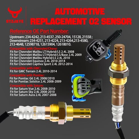 2Pcs Oxygen O2 Sensor 234-4242 234-4251, Automotive Replacement 02 Sensors Upstream Downstream Compatible with Chevrolet/Chevy for Equinox 2.4L 2010 2011 2012 2013 2014, for GMC/Terrain 2.4L in Saudi Arabia