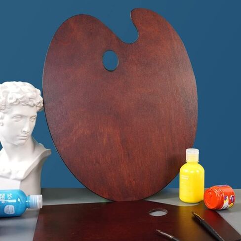 لوحة الوان خشب الجوز من كيلومب - لوحة مزج الرسم للفنانين مع منحنى مريح للالوان الزيتية الاكريليك المائية M in Kuwait