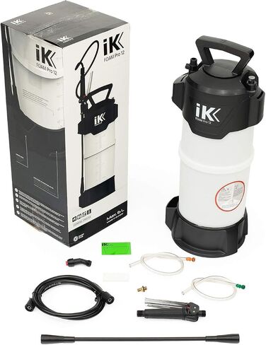 Goizper Group iK Sprayers - Foam Pro 12 Pump Sprayer - Professional Auto Wash & Detailing, Dry/Wet Foam Spray, Pressure Release Safety Valve, PVC Hoses (6 Liters) in Saudi Arabia
