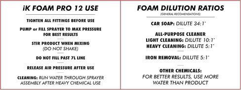 Goizper Group iK Sprayers - Foam Pro 12 Pump Sprayer - Professional Auto Wash & Detailing, Dry/Wet Foam Spray, Pressure Release Safety Valve, PVC Hoses (6 Liters) in Saudi Arabia