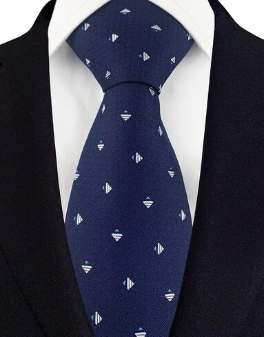 Secdtie Men's Striped Tie Classic Formal Woven Wedding Groomsmen Neckties 3.15" in Saudi Arabia