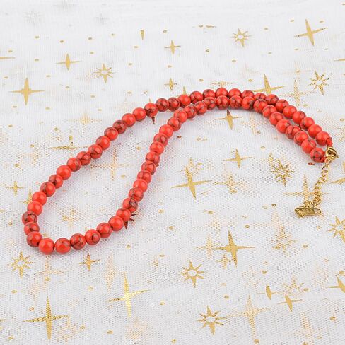 KIKLA Semi Precious Stone Beaded Choker Necklace 18K Gold Plated Natural Stone Strand Necklace Short Necklaces for Women in Saudi Arabia