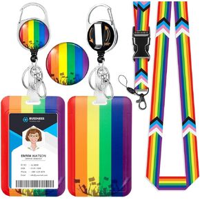 HASFINE Lanyard Badge Holder with Retractable Reel and 360° Rotation Belt Clip Funny Be Kind Breakaway Lanyard Design - Ideal for Nurses, Teachers, and Gifts
