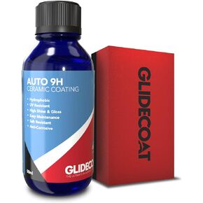 Glidecoat Auto 9H Ceramic Coating 50ML - Ceramic Coating Kit - Professional Protection with Easy Application! High Gloss - Extremely Hydrophobic
