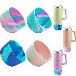 Silicone Flask Anti-Slip Bottom Sleeve Cover, Sport Water Bottles Bottom Sleeve Covers, Reduces Noise Protective Water Bottle with Hydrapex/Stanley 40 oz, Tumbler Stanley Cup Accessories