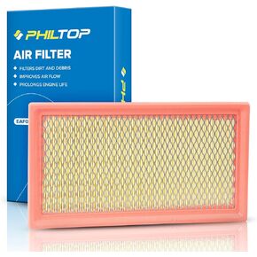 PHILTOP Engine Air Filter, EAF031 (CA10242) Compatible with Explorer, Edge, Flex, Fusion, Taurus, MKS, MKT, MKX, MKZ, Mazda6, CX9, Sable, 2X Engine Protection