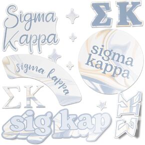 Sigma Kappa Sorority Sticker Vinyl Decal Laptop Water Bottle Car (Marble Sheet)