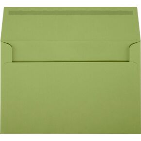 LUXPaper A9 Invitation Envelopes | Peel & Press | 5 3/4" x 8 3/4" | Avocado Green | 80lb. Text | 50 Qty