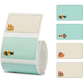 B1/B21/B3S Label Maker Tape Name Bubble Waterproof Labels Paper Sticker for Daycare, School, Baby Bottles, Lunch Boxes and Cups, School Supplies,40 * 20mm 320 Labels/Roll-Zoo