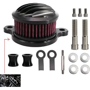 KIPA Sport Air Cleaner Intake Filter System Kit For Sportster XL883 XL883N XL883R XL883P XL1200 XL1200L XL1200X Iron 883 Forty Eight XL1200X 2004-2016 Aluminum CNC Machined Washable