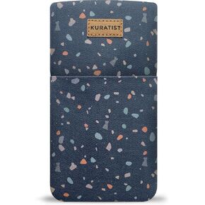 AHOI Padded Cotton Phone Sleeve with Flap Opening - Handmade Phone Case Compatible with iPhone 13/14/15 Pro Max, 13/14/15 Pro, 13/14, Galaxy S22 Ultra, Other (6.1-6.9 inches) (Organic)