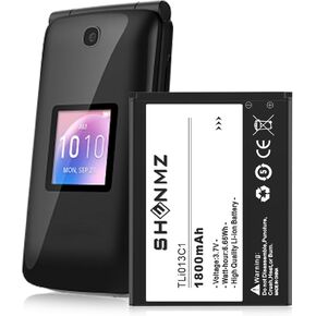 SHENMZ [1800mAh] TLi013C1 Battery, (Upgraded) 2023 New Replacement Battery for Alcatel One Touch Go Flip Phone 4051S 4044W 4044T 4044O 4044V Ultra High Capacity Li-ion Battery
