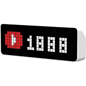 ULANZI TC001 Smart Pixel Clock - Social Media Counter - Digital Alarm Clock with Weather - Awtrix Simulator - Retro Pixel Art Scoreboard Pomodoro Clock Bedside Gaming Room & Office Decor