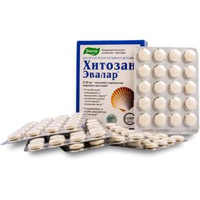 Evalar Siberian Dietary Fiber Chitosan 100 Tabs