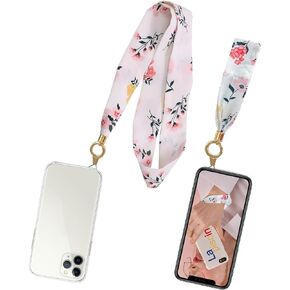 Cell Phone Lanyard Crossbody Wrist Strap, Flower Lanyard Wristlet Phone Strap Neck Lanyard for Cell Phone Accessories